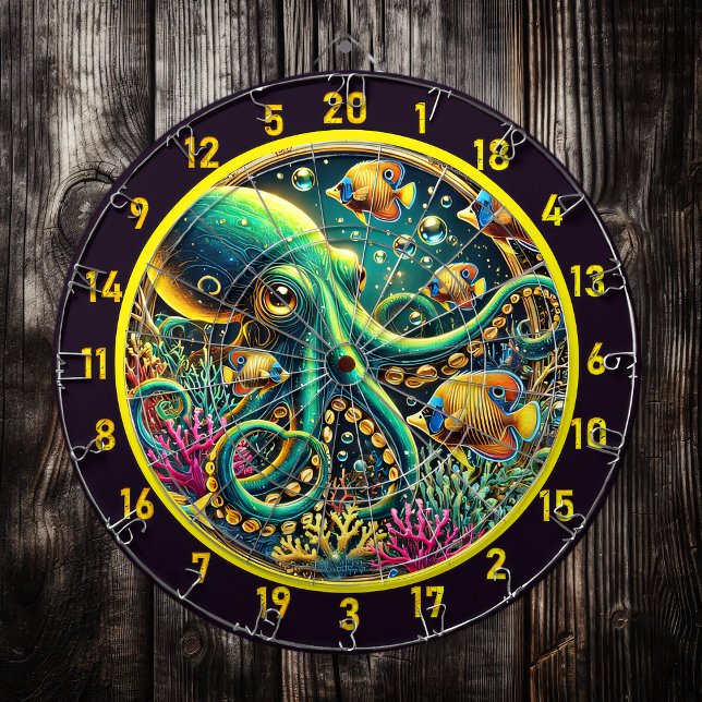Azure Octopus Tide Dartboard Dartscheibe (Von Creator hochgeladen)