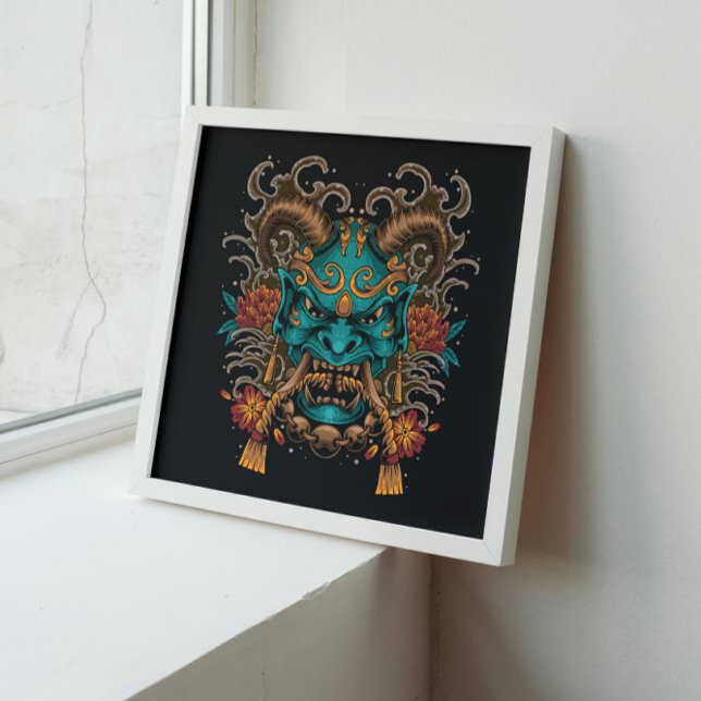 Azure Oni Mask Poster (Von Creator hochgeladen)
