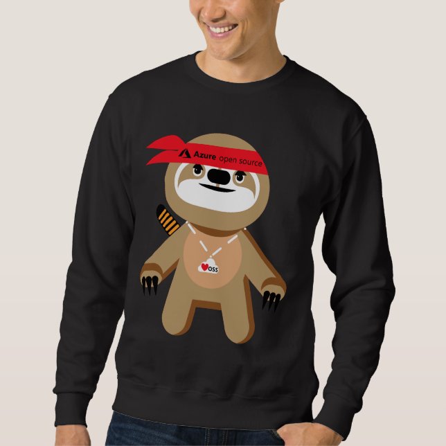 Azure Open Source Brady The Ninja Sloth Sweatshirt (Vorderseite)