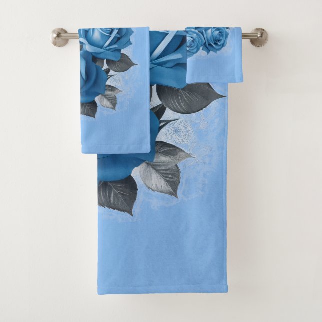 Azure Rose Serenity Badhandtuch Set (Insitu)
