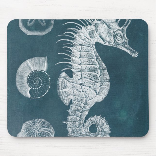 Azure-Seepferd-Studie I Mousepad (Vorne)