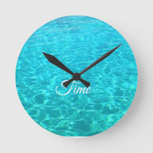 Azure water of Red sea Runde Wanduhr