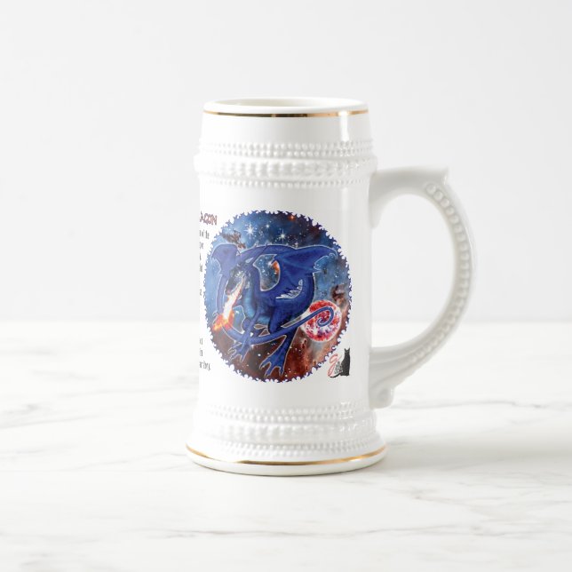 Azurit Kosmischer Drache Bierglas (Rechts)