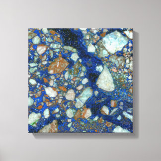 Azurite Brecchia Wrapped Canvas Print Leinwanddruck