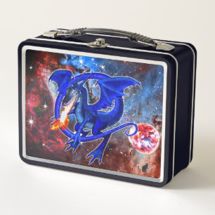 Azurite Cosmic Dragon Metall Brotdose