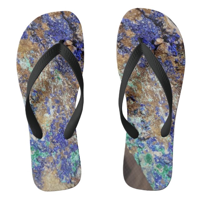 Azurite et Malachite paire de tongs (Semelle)