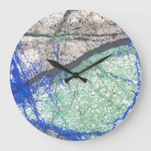 Azurite Malachite Wall Clock Große Wanduhr