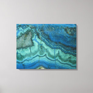 Azurite Malachite Wrapped Canvas Print Leinwanddruck