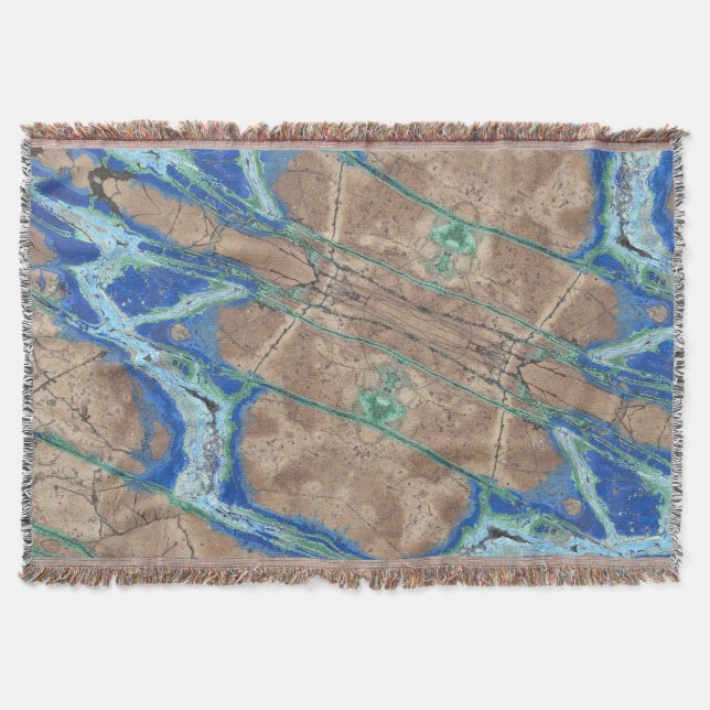 Azurite Stone Beige und Türkis Decke (Vorderseite)