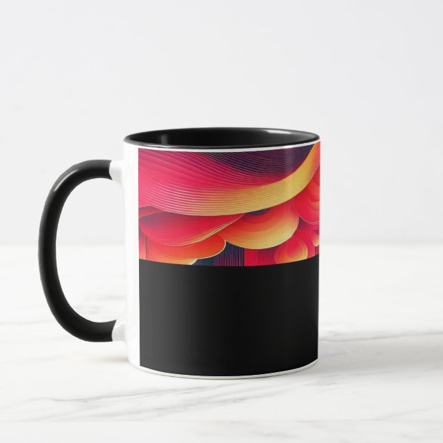 B06 - Tasse mit  Rot Gelb Farbverlauf  (Links)