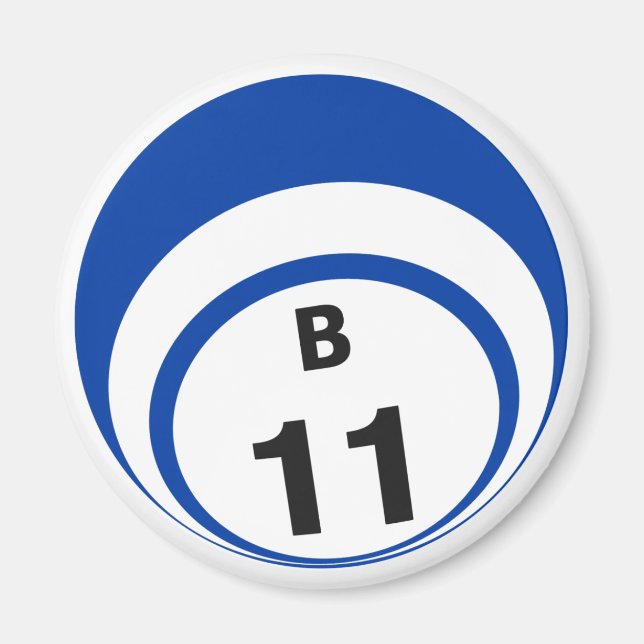 B11 Bingo-Ball-Kühlschrankmagnet Magnet (Vorne)