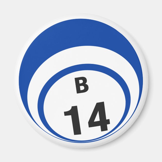 B14 Bingo-Ball-Kühlschrankmagnet Magnet (Vorne)