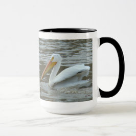 B14 Weißer Pelikan am Muddy River Tasse