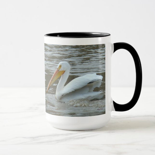 B14 Weißer Pelikan am Muddy River Tasse (Rechts)