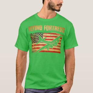 B17 Flying Fortress American Flag Patriot T-Shirt