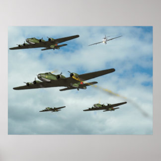 B17 unter Angriff Poster
