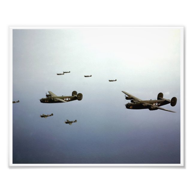 B24 Befreiungsbomber auf dem Weg zum Ziel Fotodruck (Vorne)