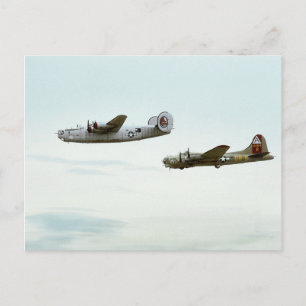 B24 und B17 Flying Postcard Postkarte