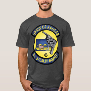 B2 Geist von Kansas Stealth Bomber zwei Txt T-Shirt