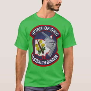 B2 Geist von Ohio Stealth Bomber zwei Txt T-Shirt