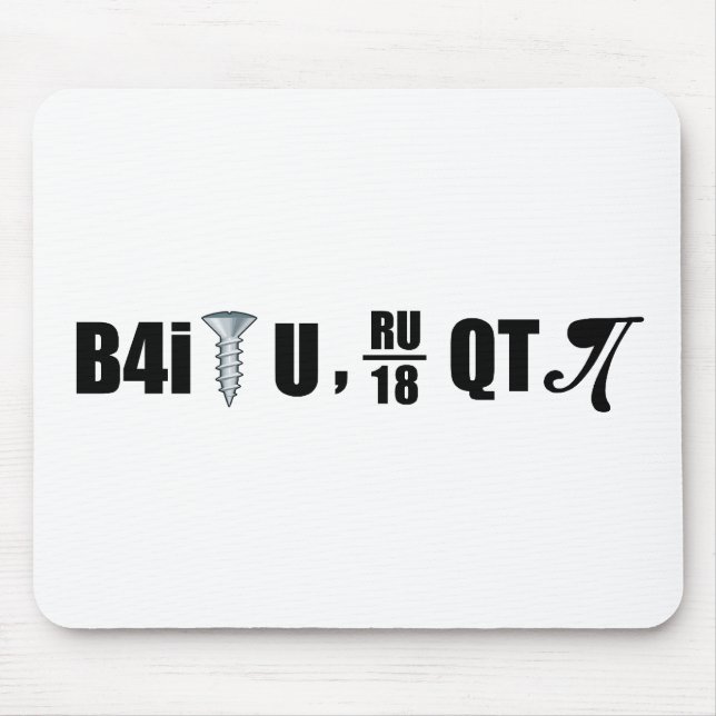 B4i Schraube U RU über 18-Quart-PU Mousepad (Vorne)