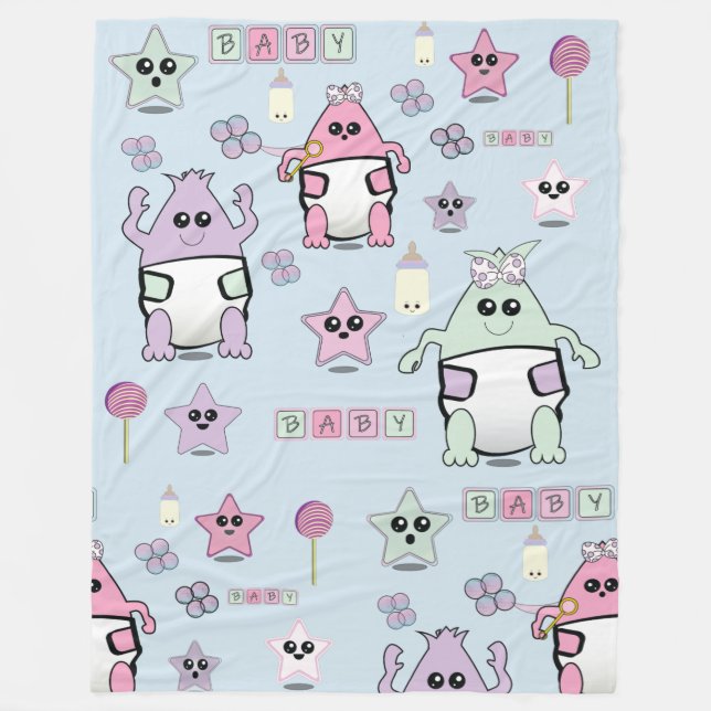B4L niedliche Decke| ABDL | Baby4Life | Snuggles! Fleecedecke (Vorderseite)