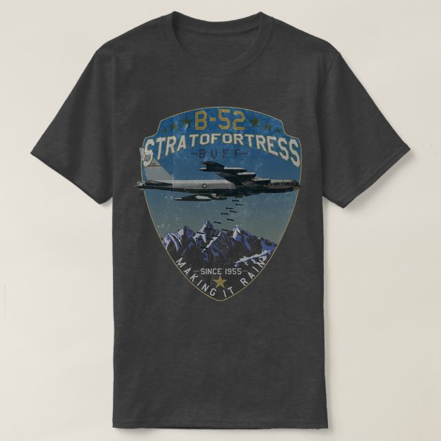 B52 Stratofestung Rain Seit 1955 Vinta T-Shirt (Design vorne)