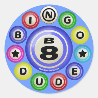 B8 Bingo Typ Runder Aufkleber