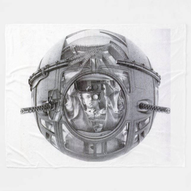 B-17 BALL TURRENT GUNNER FLEECEDECKE (Vorderseite (Horizontal))
