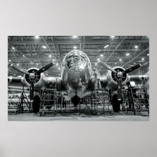 B 17 F Flying Festung Heavy Bomber - 1942 Poster