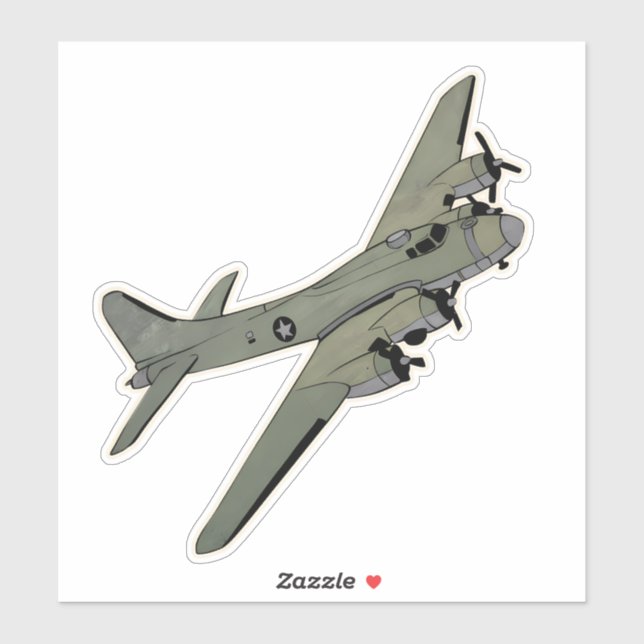 B-17, Festung fliegen, Bomber WW2 Aufkleber (Blatt)