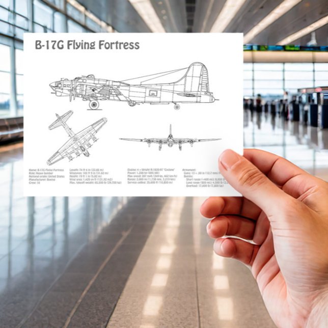 B-17 Festung fliegen - Flugzeugkonzepte BD Postkarte (Von Creator hochgeladen)