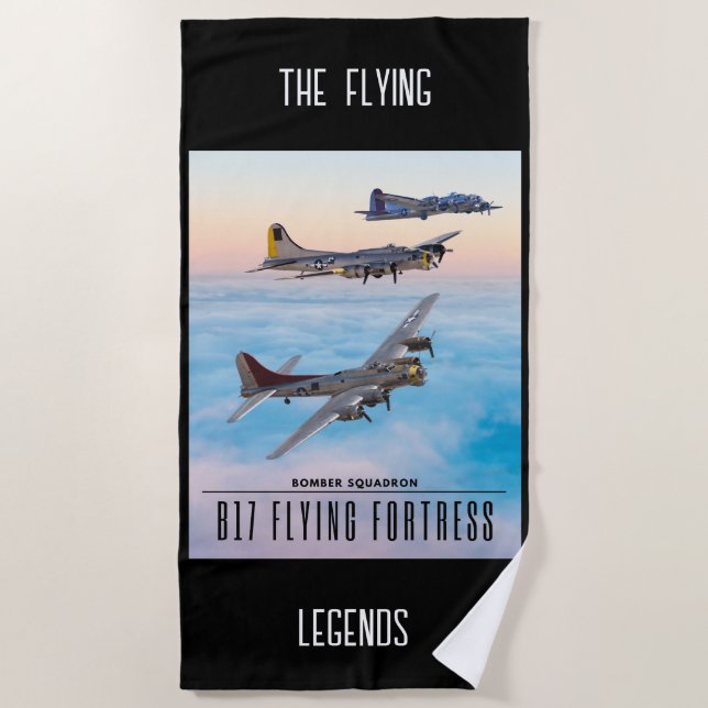 B-17 FLying FORTRESS BOMBER SQUADRON Strandtuch (Vorderseite)