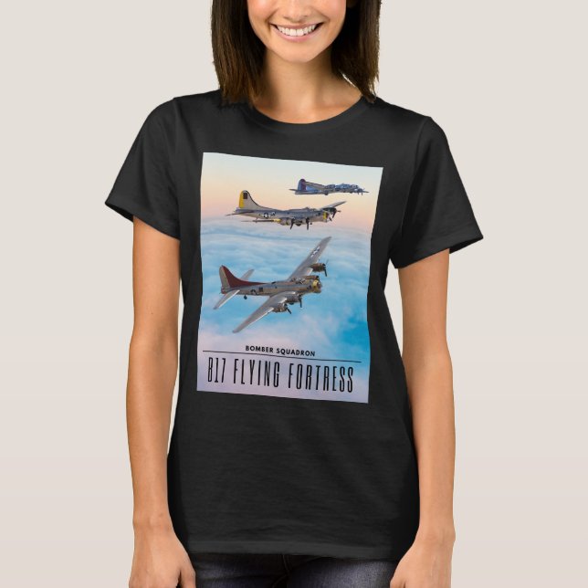 B-17 FLying FORTRESS BOMBER SQUADRON T-Shirt (Vorderseite)