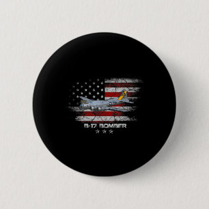 B-17 Flying Fortress World War 2 Bomber Warplane W Button