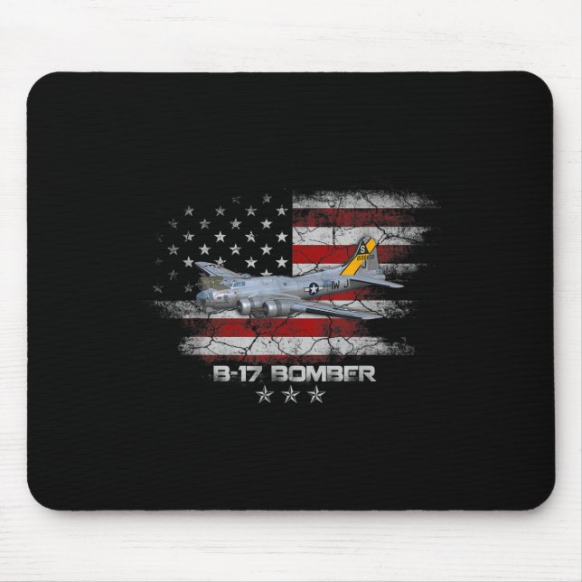 B-17 Flying Fortress World War 2 Bomber Warplane W Mousepad (Vorne)