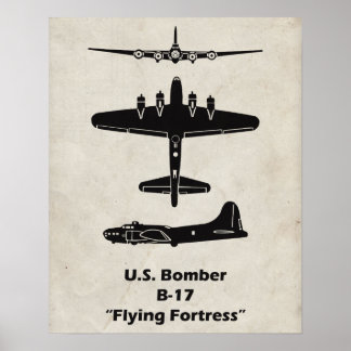 B-17 Plakat für das Festungsflugzeug
