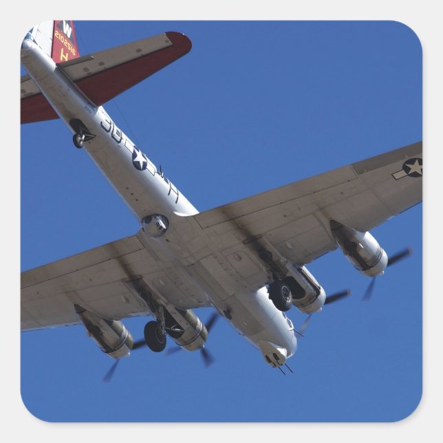 B-17 QUADRATISCHER AUFKLEBER (Vorderseite)