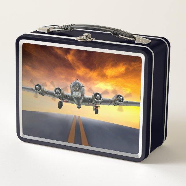 B-17 SCHALTFLÄCHE METALL BROTDOSE (Vorderseite)