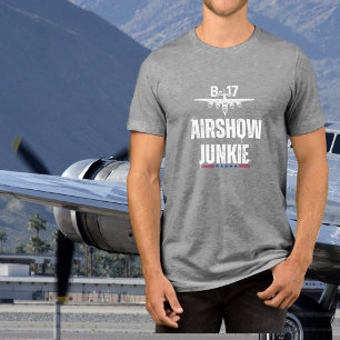 B-17 Vintag Airplane Airshow Junkie Aviation WWII Tri-Blend Shirt