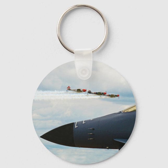 B-1 Bomber- und Kriegskämpfe Schlüsselanhänger (Vorderseite)