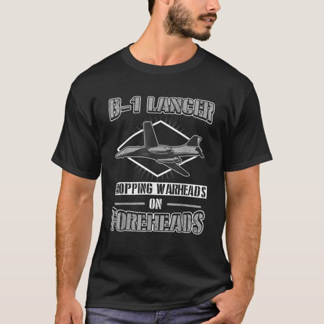 B 1 Lancer, der Gefechtsköpfe auf der Stirn des Sh T-Shirt (Vorderseite)