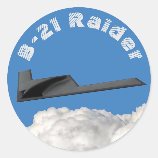 B-21 Raider Stealth Bomber Runder Aufkleber (Vorderseite)