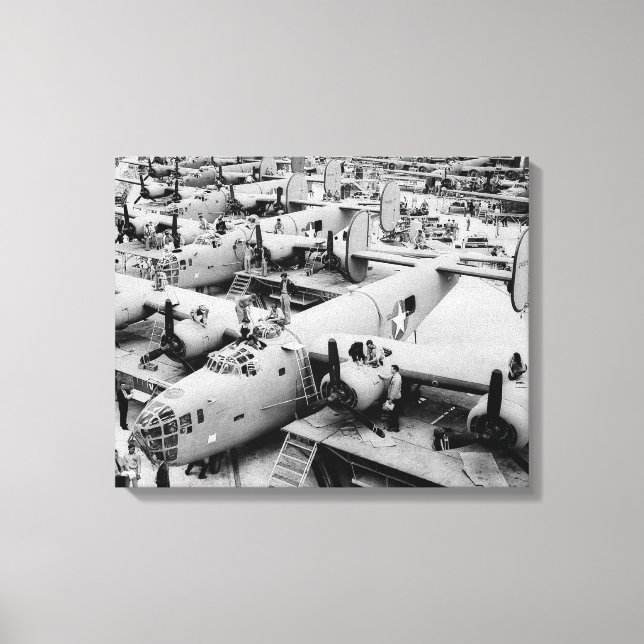 B-24 Bomber Assembly Line, 1943 Leinwanddruck (Vorderseite)