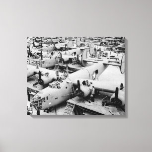 B-24-Bomber-Montagelinie, 1943 Leinwanddruck