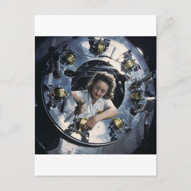 B-25 Bomber Motor Lady, 1942 Postkarte (Vorderseite)