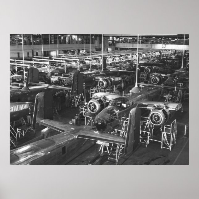 B-25 Mitchell Bomber, 1942 Poster (Vorne)