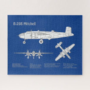 B-25B Mitchell Doolittle - Airplane Blueprint ABD