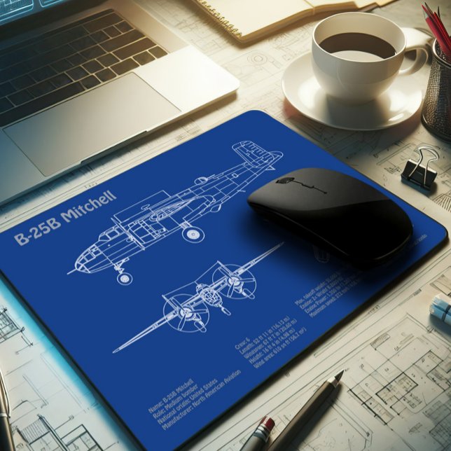 B-25B Mitchell Doolittle - Flugzeugkonzept AD Mousepad (Von Creator hochgeladen)
