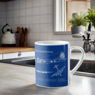 B-29 Superfortress - Flugzeugbauplan AD Kaffeetasse